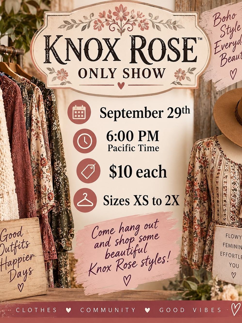 Knox Rose Show $10.00